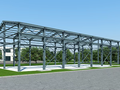 Modern warehouse 3d model Modern warehouse 3d model