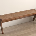 CASSINA rattan sofa stool bench shoes 3d model