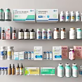 Assorted Medical Devices Collection Including Pharmaceutical Bottles Tablets Injections And Packaging 3d model