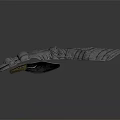 Sci Fi Character Using Metal Mechanical Glove With Articulated Joints And Dark Background