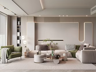 modern living room 3d model