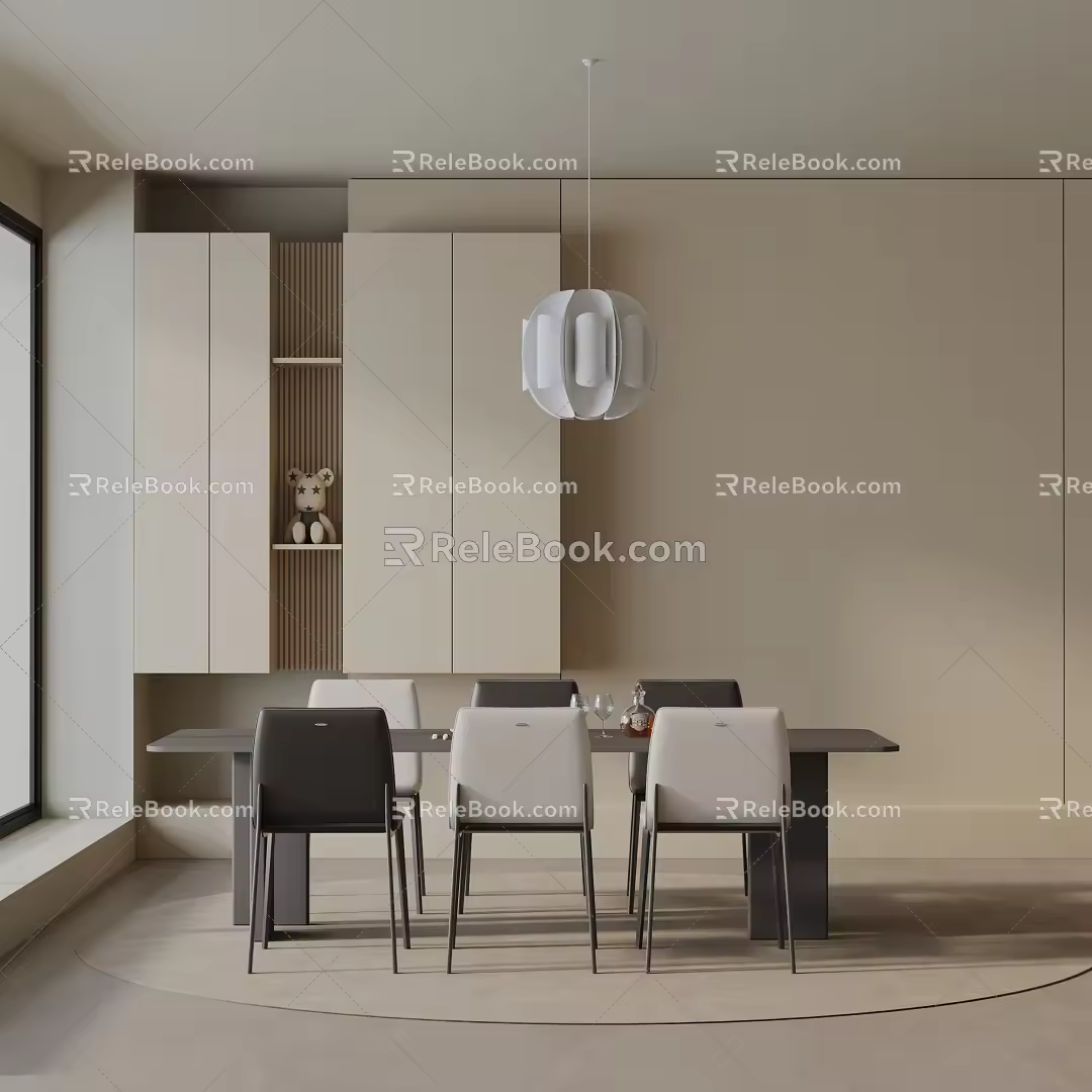 Modern dining table 3d model