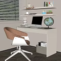 Children's table and chair combination 3d model