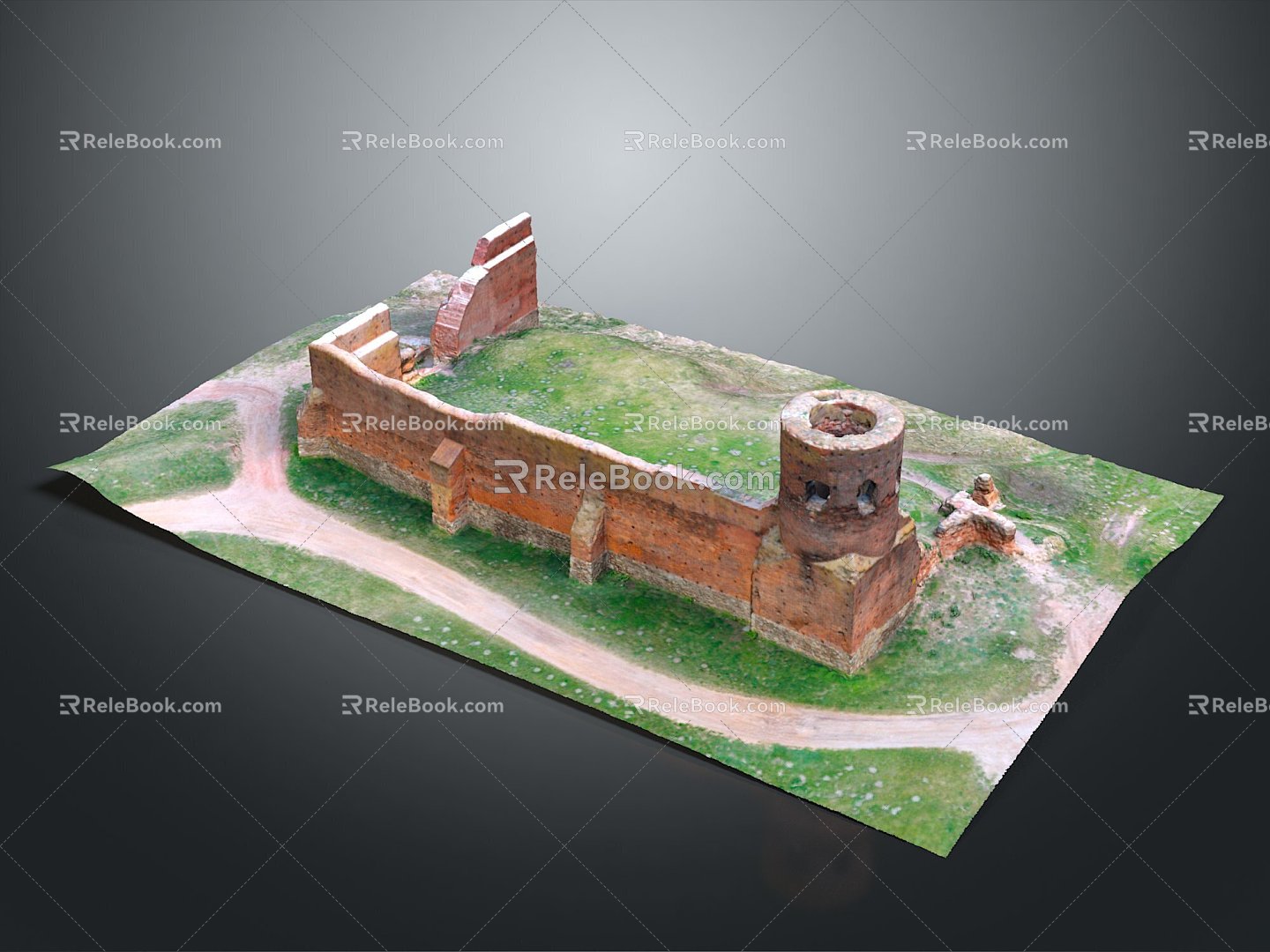 Monuments Sites Sites Sites Ruins Castle Fortress Ancient Castle Ancient Ruins Realistic 3d model