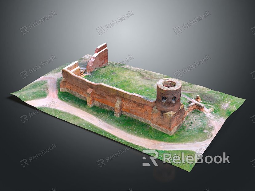 Monuments Sites Sites Sites Ruins Castle Fortress Ancient Castle Ancient Ruins Realistic model