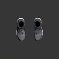 Gray Mesh Sports Sneakers With White Sole And Breathable Design For Daily Use