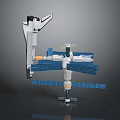 Space Mission Equipment Showcasing Space Shuttle Docked With Modular Space Station And Solar Panels