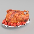 Roast Chicken Tomato Roast Chicken 3d model