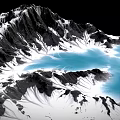 Breathtaking Scenery Of Majestic Snowy Mountain Peaks Surrounding Crystal Clear Blue Lake