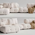 Modern corner sofa multiplayer sofa 3d model