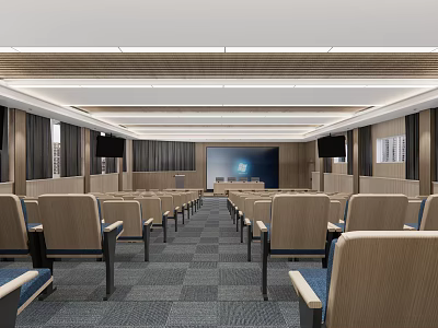 University Modern Lecture Hall With Spacious Seats And Advanced Digital Equipment 3d model