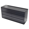 Modern Black Entryway Console Cabinet With Multiple Drawers And Sleek Storage Design 3d model