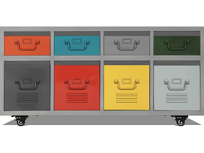 Modern file cabinet 3d model