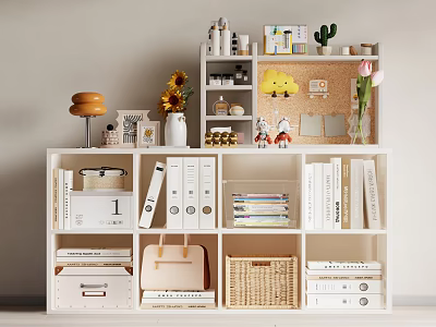 Modern Cream Storage Rack 3d model