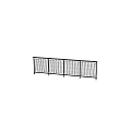 Modern wrought iron railings 3d model