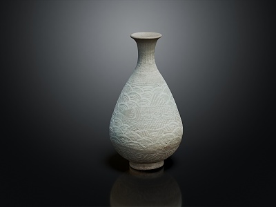 Chinese porcelain ancient bottle porcelain bottle 3d model