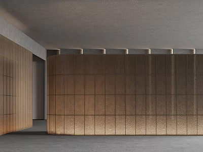 Contemporary Textured Partition With Grid Pattern Design For Modern Interior Space Separation 3d model