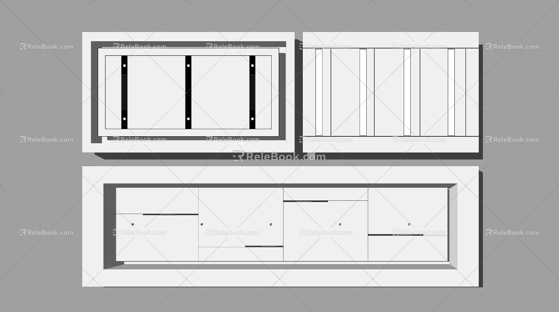 modern ceiling office ceiling aisle ceiling 3d model