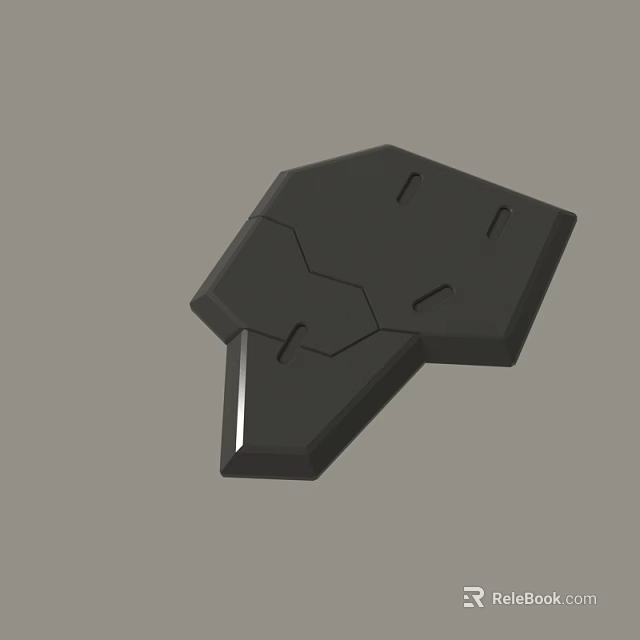 Black 3D Geometric Model Design With Irregular Shape And Surface Details 3d model 