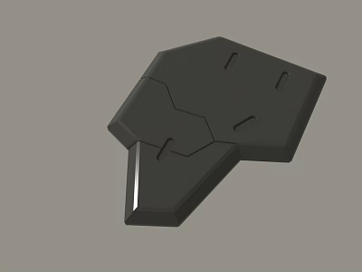 Black 3D Geometric Model Design With Irregular Shape And Surface Details 3d model