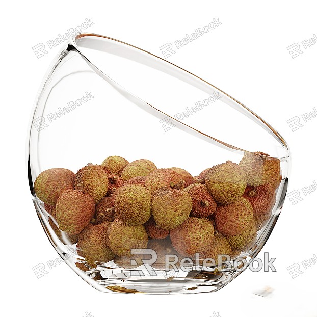 Large oblique fruit bowl litchi fruit model