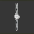 Elegant Silver Watch With Metal Strap And Round Minimalist Dial Design