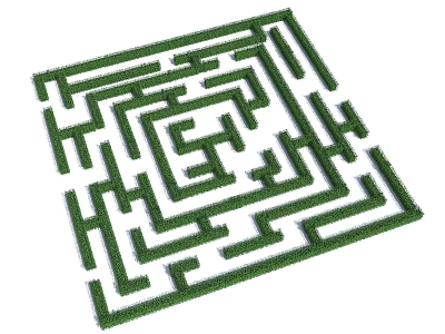 Modern Planting Maze Wall Shrub Maze Landscape Plant Maze Hedge Maze Wall 3d model