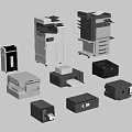 Essential Office Appliances Featuring Multifunctional Printers Laser Copiers And Scanners 3d model