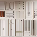 Various Kitchen Cabinet Doors And Drawer Panels With Different Designs And Styles 3d model