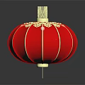 Traditional Red Chinese Lantern Furniture With Golden Ornamental Patterns For Home Decor