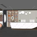 Modern Front Desk Bar 3d model