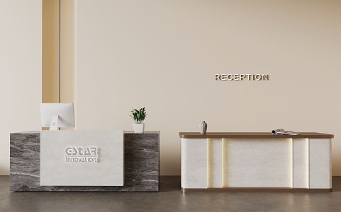 Reception desk Bar counter 3d model