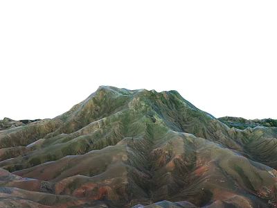 Green Mountain Terrain With Undulating Natural Landscape And Scenic Views 3d model