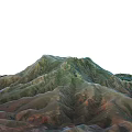 Green Mountain Terrain With Undulating Natural Landscape And Scenic Views