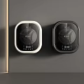 Modern Wall Mounted Washing Machines With Digital Display In Black And White