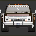 Brown Extended Truck With Multiple Doors Roof Lights And Chrome Trim On Shiny Floor