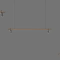 Minimalist Modern Pendant Lights With Long Metal Bar Design For Kitchen Ceiling