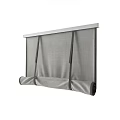 Modern Gray Fabric Roller Blinds For Window Home Decor And Light Control 3d model