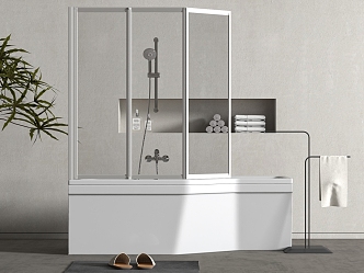 Bathtub Towel Rack 3d model