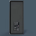 Black Audio Speaker With Dual Large Drivers And Professional Sound System Design