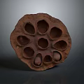 Natural Dried Lotus Seed Pod With Edible Seeds And Healthy Food Texture