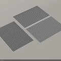 Three Horizontal Striped Grid Panels In Dark Grey And Light Tones For Decoration