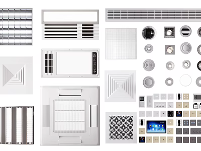 Various Designs of Downlights and Spotlights for Ceiling Mounted Indoor Lighting 3d model