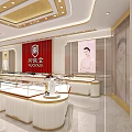 Luxury Jewelry Store Featuring High Purity Gold Jewelry In Modern Display Cases