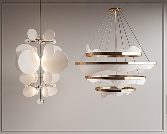 Modern chandelier 3d model