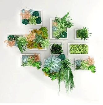 Plant Wall Flowers Green Wall Green Wall Decorations Climbing Wall Grass 3d model