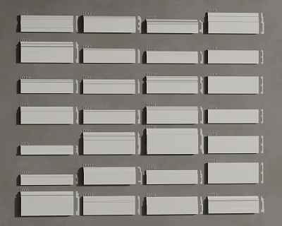 Variety Of Rectangular Lines Arranged On Gray Background 3d model Variety Of Rectangular Lines Arranged On Gray Background 3d model