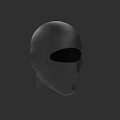 Black Smooth Balaclava Hat With Eye Opening Design For Headwear
