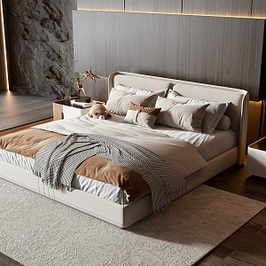 Double bed 3d model