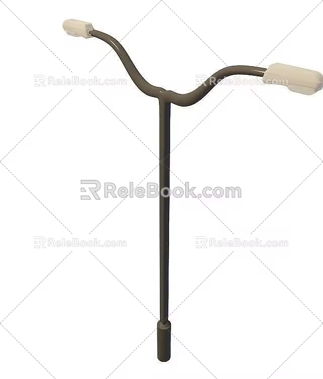 Simple double arm lamp 3d model